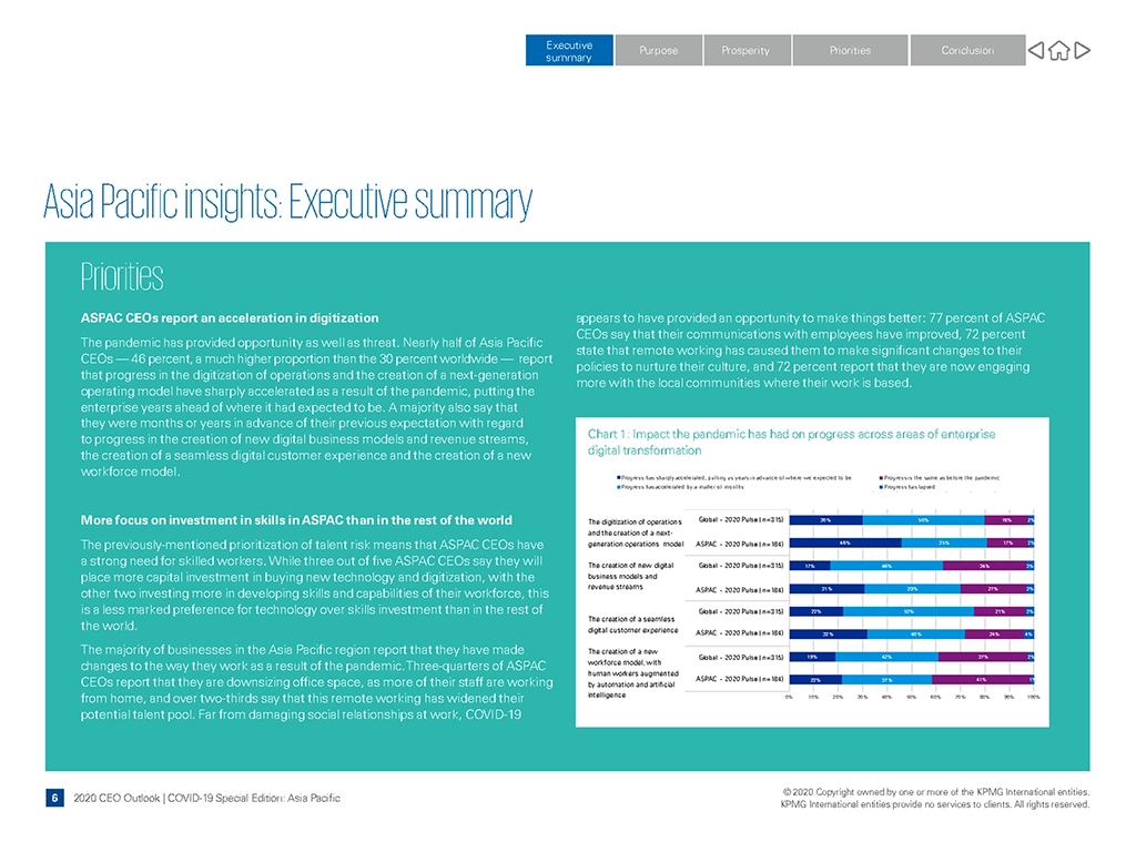 KPMG presentation chart and graph design slide with brand-compliant colour and typography