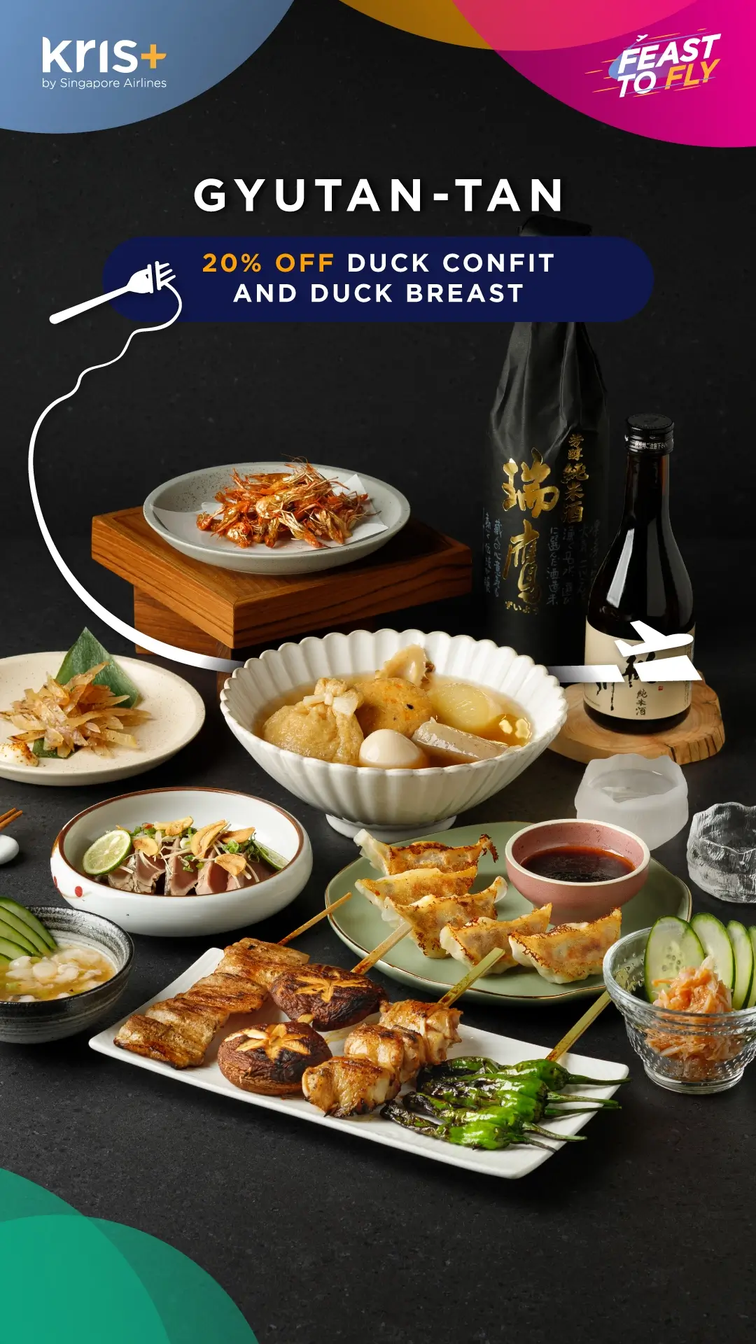 Feast to Fly individual restaurant-branded Stories asset, third partner variant