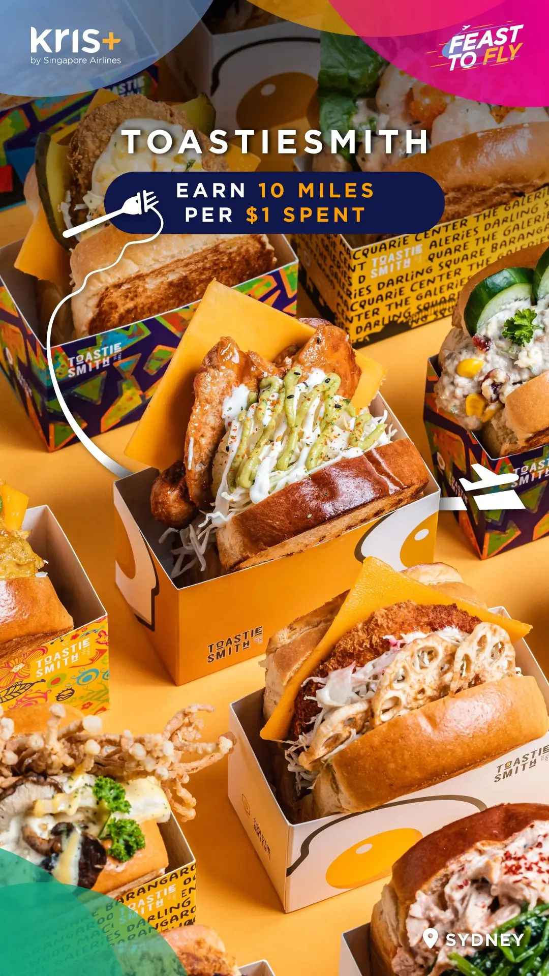 Feast to Fly individual restaurant-branded Stories asset, fourth partner variant
