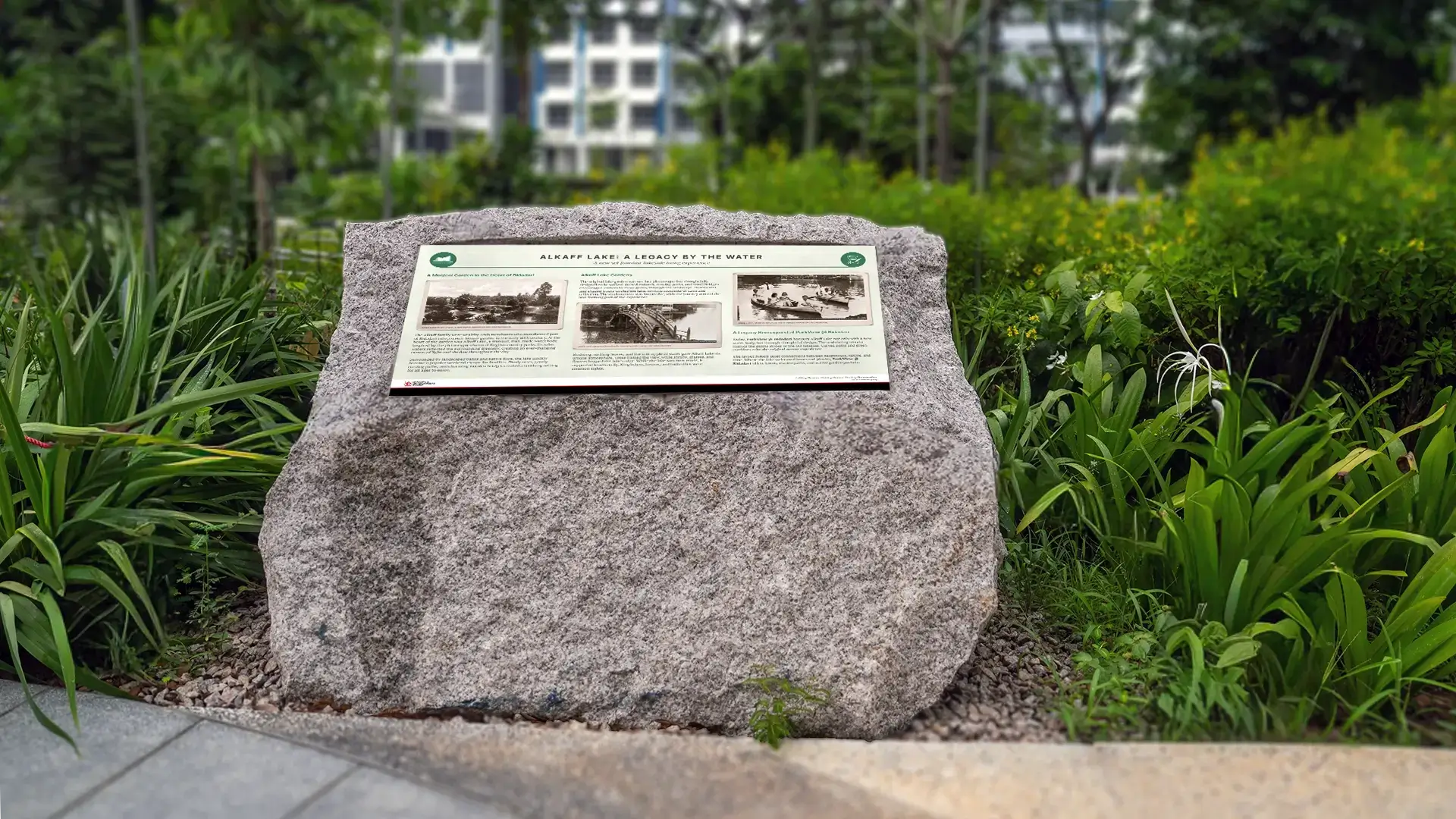 History of Bidadari interpretive signage panel designed for Parkview @ Bidadari HDB estate park, researched and written by Racer Creative Singapore